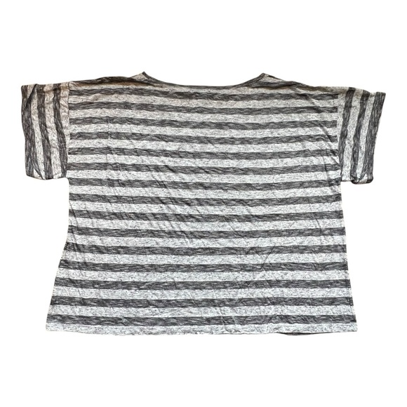 Style & Co. Woman’s Black and Gray Stripped Sequined Short Sleeve Tee Size XL - Picture 7 of 12